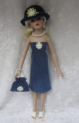 Made to fit KITTY COLLIER #16 Dress, Hat, Purse, Necklace & Earring, Clothes Set