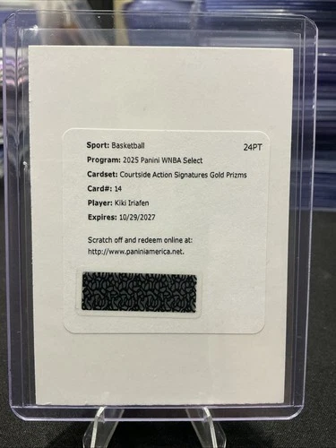 Kiki Iriafen 2025 Panini Prizm Kiki Iriafen Gold