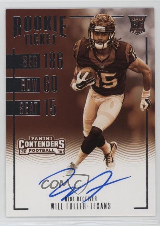 Will Fuller Panini Contenders #328 Autograph-Sepia