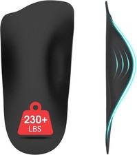 Durable High Arch Support Insoles - Pain Relief for Plantar Fasciitis 3/4 Length