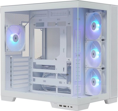 B-Ware PC-Gehäuse Silentware View A-RGB White, Glasfenster