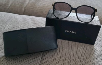 Wie neu! Prada 1AB-3M1 Black/Gold  Sunglasses Sonnenbrille schwarz gold 
