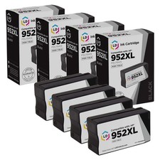 LD 4PK Replacements for HP 952XL Ink Cartridges 952 XL F6U19AN High Yield Black