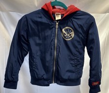 Marvel Spider Man Blue Boys Jacket Spider Man Hood Size 7/8