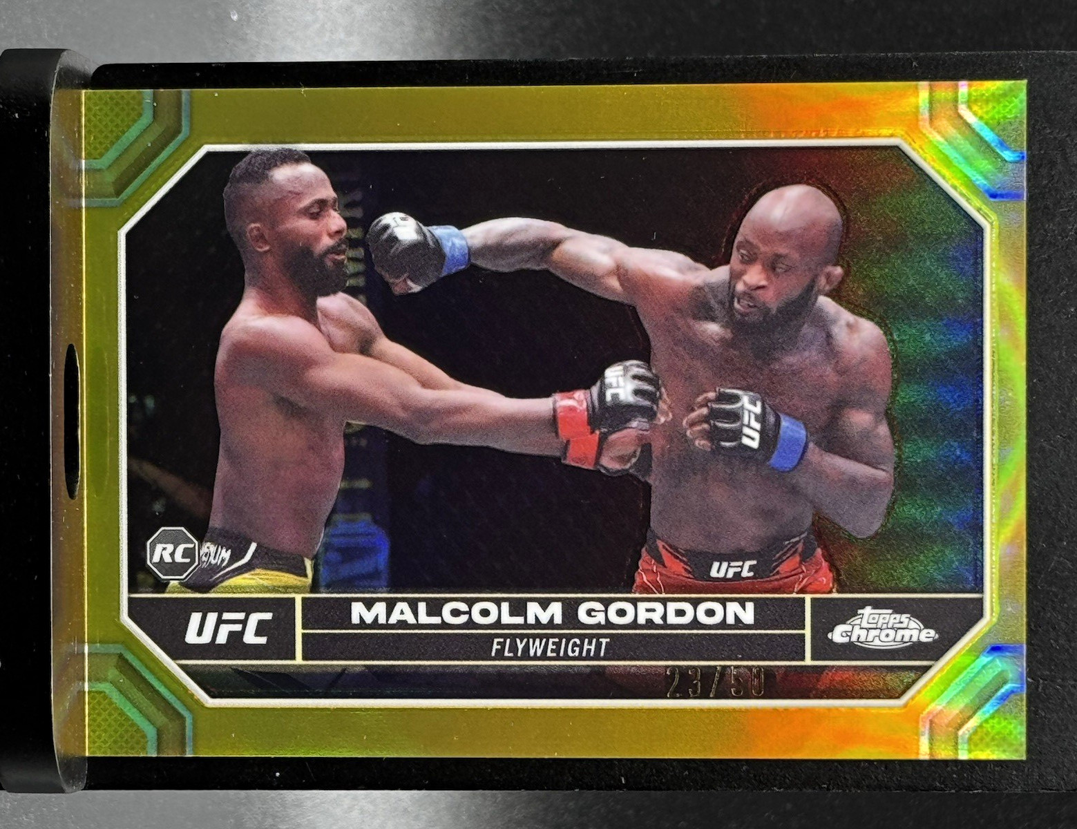 Malcolm Gordon /50   2024 Topps Chrome UFC Gold Refractor RC #196