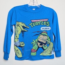 VTG Teenage Mutant Ninja Turtles 1990 TMNT Leatherhead Wormser Kids 8/10 Shirt