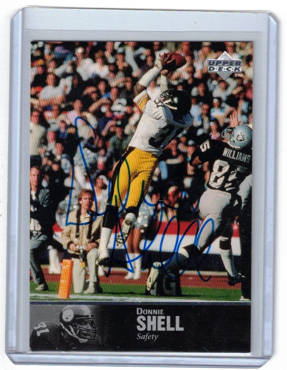 1997 Upper Deck NFL Legends Donnie Shell #AL-24 Auto HOF Pittsburgh Steelers