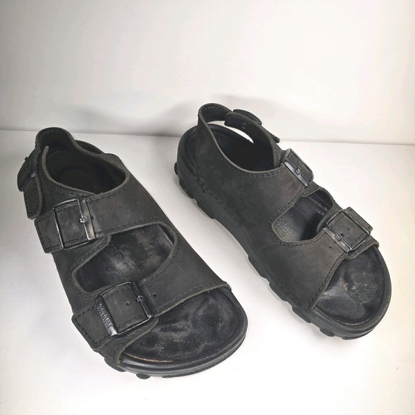 TATAMI By Birkenstock Backstrap Sandals Black Shoes EU38 Buckles Adj Thick Strap