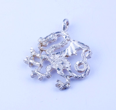 Vintage Welsh Dragon pendant Sterling Silver .925