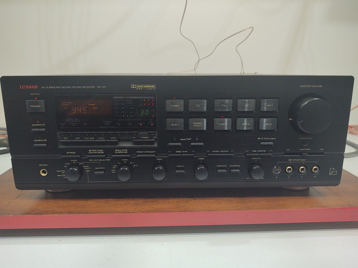 Luxman Rv-371 A/V Surround Sound FM-AM Receiver - Black-TESTED | eBay