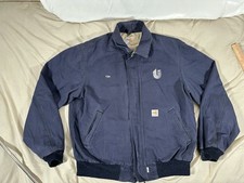 Carhartt Jacket FRJ020 DNY Large Blue FR Flame Resistant Work Coat HRC 2 Utility