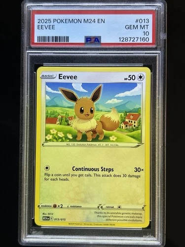 2025 POKEMON M24 EN-MCDONALD'S COLL #013 EEVEE PSA 10