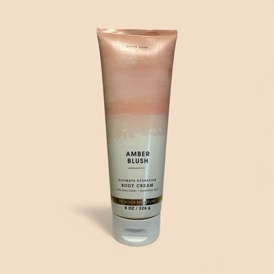1 New AMBER BLUSH WHITE BARN BATH & BODY WORKS 24 HR MOI BODY CREAM LOTION