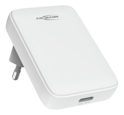 ANSMANN USB C Ladegerät, Schnellladegerät USB Adapter, flaches Netzteil