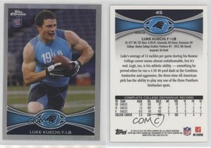 2012 Topps Chrome Refractor Luke Kuechly #45 Rookie RC