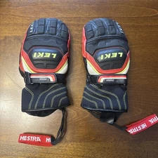 Leki World Cup Racing Ski Youth Trigger S Gloves Mittens W/ Hestra Straps