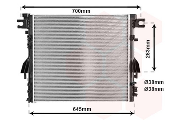 VAN Wezel WasserküHler MotorküHler GelöTet FüR Jeep Wrangler III JK 3.8-image