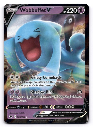 Wobbuffet V NM 086/202 Sword & Shield Pokemon Holo V Rare