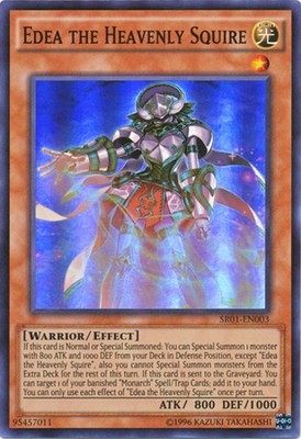 Edea the Heavenly Squire - SR01-EN003 - Super Rare - Unlimited Edition - Near Mi
