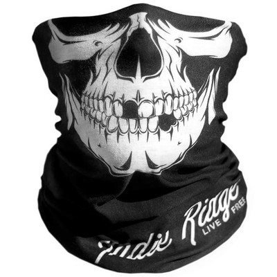 Indie Ridge Skull Motorcycle Face Mask - One Size (Pack of 1), Black 