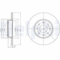 2X Delphi Bremsscheibe BG4312 FüR Alfa Romeo