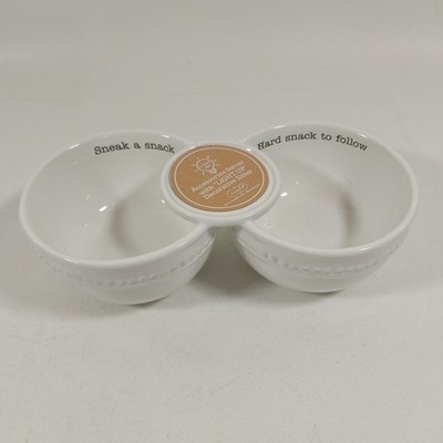 Mud Pie Double Dip W/ A Spot To Put A Light Up Decorative Sitter Sneak A Snack