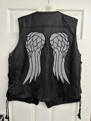 AMC The Walking Dead Daryl Dixon Kunstleder Weste Weste Engelsflügel XL