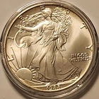 1988 American Silver Eagle 1oz .999 BU Light Toning In Capsule