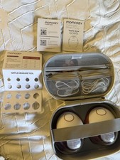 Momcozy Double Electric Wearable Breast Pump Hands-free White Pink Carry Case