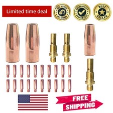 Efficient 0.035" Contact Tips  Nozzles Kit for Lincoln  Tweco Welding Tools