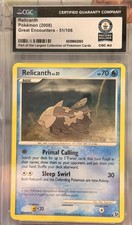 Pokémon TCG Relicanth Great Encounters 51/106 CGC Graded Vintage 2008