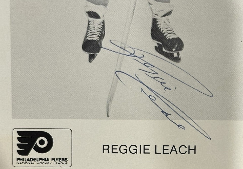 Reggie Leach 79-80 Signed Autograph Auto Postcard Photo VTG ...