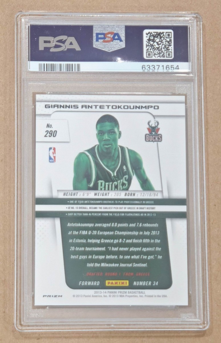 2013-14 Prizm #290 Silver RC Rookie Giannis Antetokounmpo Psa 9 | eBay