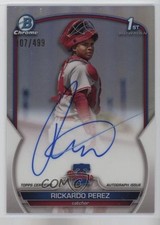 2023 Bowman Chrome Prospect Refractor 107/499 Rickardo Perez #CPA-RPZ Auto 1l8b