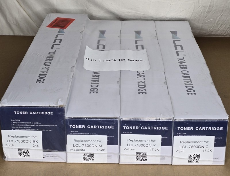 LCL 7800DN 4-Pack NEW HIGH YIELD TONER SET FOR XEROX PHASER 7800 SERIES PRINTER