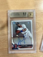 Antoni Flores 2018 1st Bowman Chrome Auto BCPAAF GEM MT BGS 9.5 AUTO 9