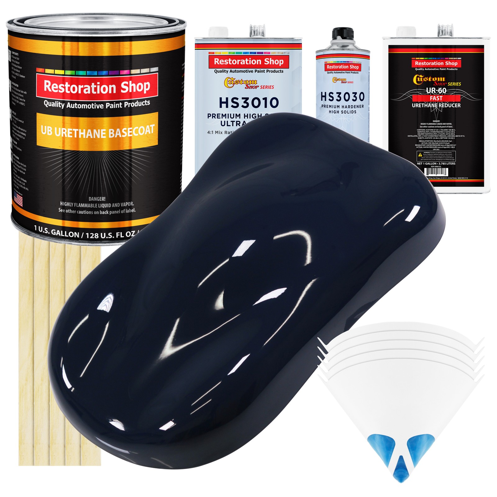 Midnight Blue Gallon Urethane Basecoat Clearcoat Car Paint Fast Kit
