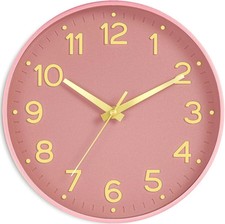 Silent Wall Clocks Battery Operated 8 Inch-Modern Non Ticking Analog Clock Decor