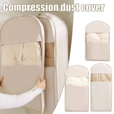 Space Saving Hanging Garment Bag with Self Compression Zipper Dust Cover Bags -