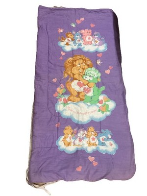 Vintage Care Bears Cousins Sleeping Bag Rare HTF  56  X 29 