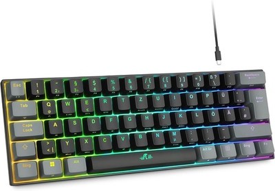Rii RK802 Mini | Wireless Mechanische Tastatur | QWERTZ Layout | USB-C