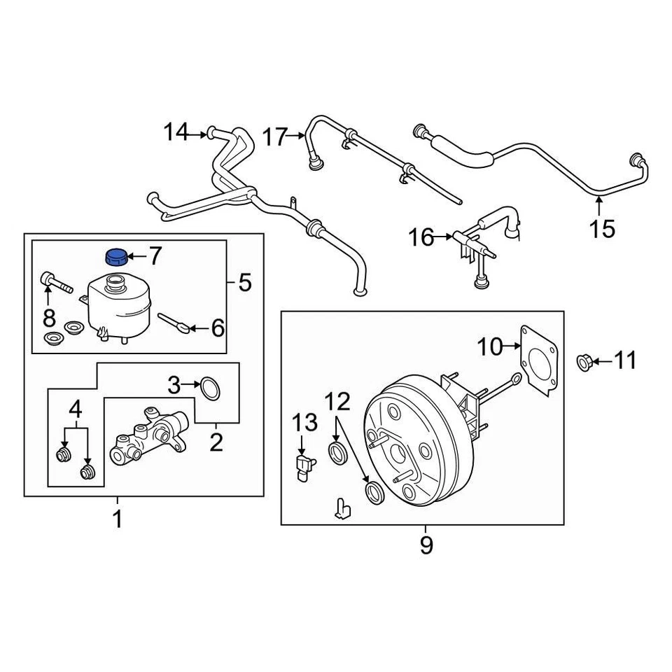 For Ford F-250 Super Duty 17-24 Ford Brake Master Cylinder Reservoir Cap - Image 3 of 4