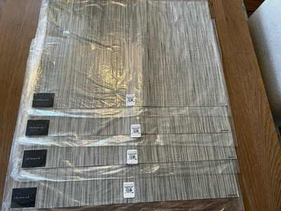 Chilewich Pottery Barn Tischsets Bambus Kreide Neu mit Etikett Versiegelt 4er Set - Bild 1 von 4