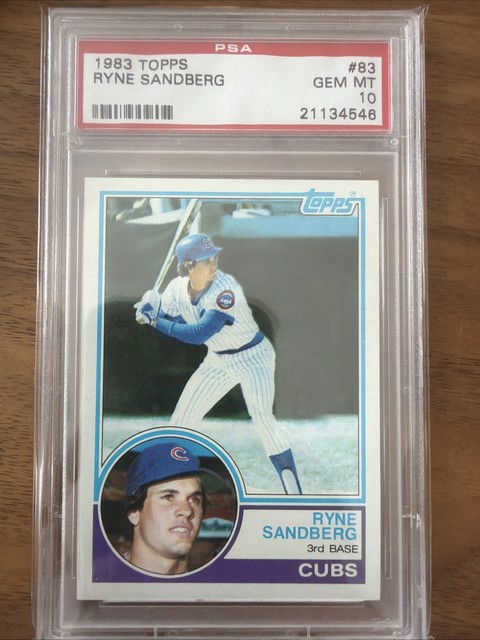 1983 Topps #83 Ryne Sandberg RC Rookie PSA 10 Chicago Cubs