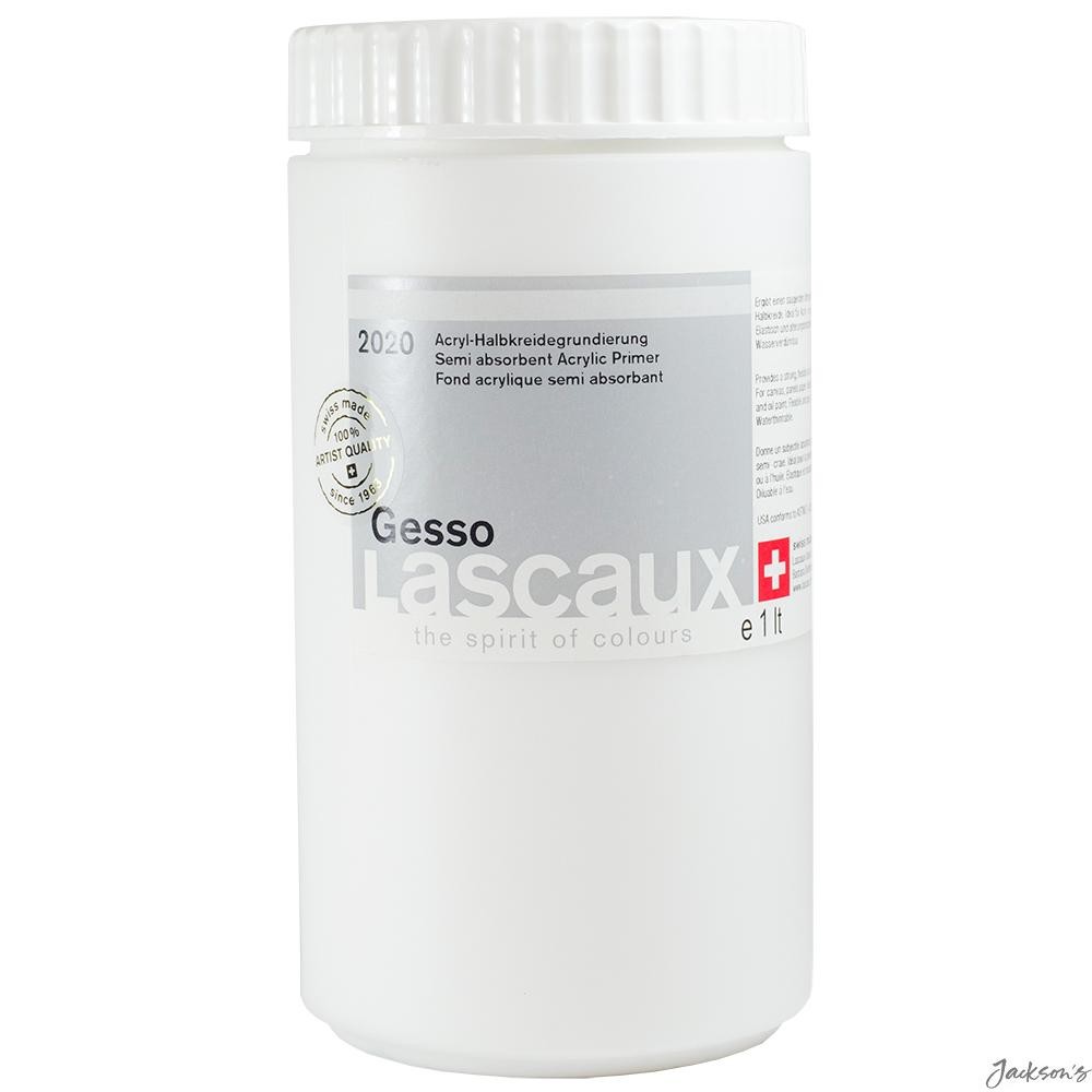 Lascaux Gesso Acrylic Primer Titanium Dioxide 1 Litre Canvas Preparation