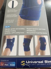 Neo G Stabilized Open Knee Support Brace Universal Size Adjustable Blue