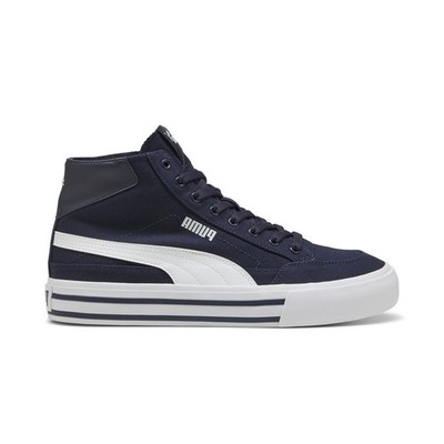 PUMA Court Classic Vulcanized Mid Formstrip Lace Up  Mens Blue Sneakers Casual S