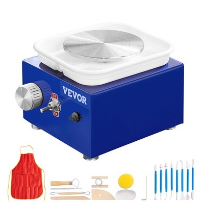 VEVOR Mini Pottery Wheel for Kids and Beginners, Complete 2.6''L x 3.9''W, Blue 