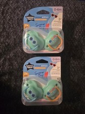 Lot of 2 Tommee Tippee Summer Days Style 4 Total Pacifiers 0-6 Months.