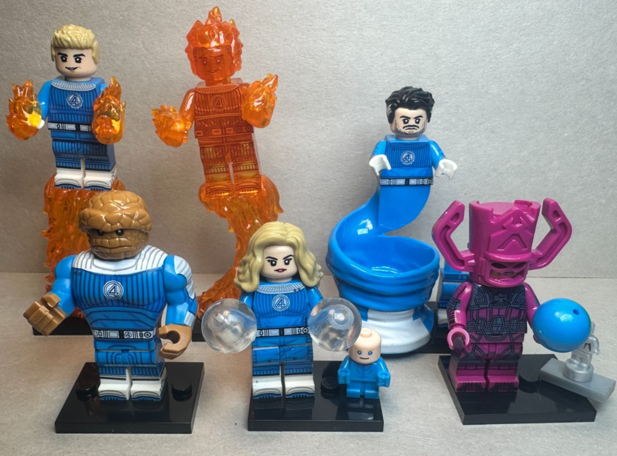 Custom Lego Marvel Fantastic Four VS. Galactus Minifigures 6 Pack